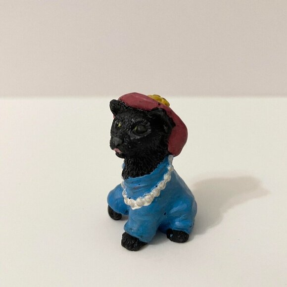 Vintage 1998 Topps Cat Plastic Figure Toy Pearls Sun Hat Kitty 1.5 Inch Tall - Picture 5 of 15